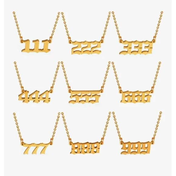 NWT SPIRITUAL YELLOW GOLD PLATED 555 ANGEL NUMBER NECKLACE, GIFT, PRESENT - Picture 11 of 13